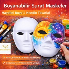 Renas Store Mey Ithalat® Boyanabilir Surat Model Maske – Lastikli | Kendin Tasarla