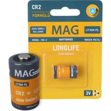 Renas Store Mag Batteries Mg-2 Cr2 3 Volt Lityum Fotoğraf Makinesi Pili Tekli Blister
