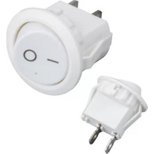 Renas Store Mini Yuvarlak Işıksız On-Off Beyaz Anahtar IC-134E