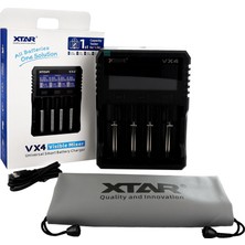 Xtar Visible Mixer Vx4 - Taşınabilir LCD Ekranlı Li-Ion/ni-Mh/lifepo4 Pil Şarj Cihazı - 4lü