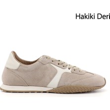 Gönderi(r) Kadın Bej Süet  Lastik Bağcıklı Hakiki Deri Sneaker