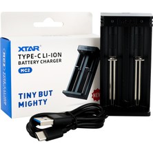Xtar Mc2 - Taşınabilir Li-Ion Pil Şarj Cihazı - 1.0A 2li