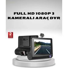 Renas Store Mey Ithalat® Araç Kamerası 3’lü Full Hd Dvr 1080P Gece Görüşlü ve G-Sensörlü