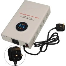 Renas Store Powermaster SLIM-1000 Otomatik 1000VA Kombi Voltaj Regülatörü (Ingiliz Fişli ve Evrensel Çoklu Soketli)