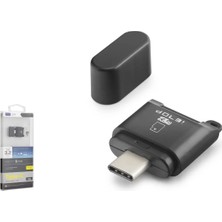 Renas Store Type-C 3.2 Gen1 Kart Okuyucu Microsd 5 Gbps Siyah TC302