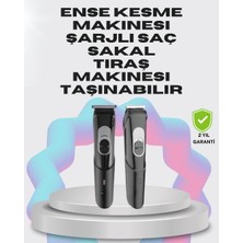 Renas Store Mey Ithalat® Taşınabilir Şarjlı Saç Sakal Tıraş Makinesi – 3 Taraklı, Sessiz ve Ergonomik