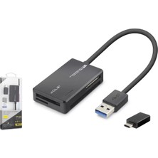 Renas Store USB Type-C 3.2 Gen1 All In One Kart Okuyucu Cf Sd Microsd Ms 5 Gbps Siyah C313
