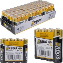 Renas Store Orbus KLRORB-LR06-4B 1.5V Aa 60 Adet 4'lü Paket Alkalin Kalem Pil