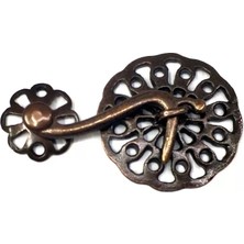 Renas Store Antik Bakır 50 Adet Zamak Çengel Kilit 56X33 mm - Yuvarlak, Karşılıklı Mobilya, Dolap, Sandık, Kutu, Kapak Çengel Kilidi