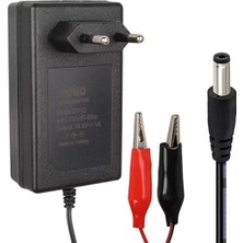 Renas Store Weko 14.4 Volt - 1 Amper 5.5*2.5 mm Uçlu + Krokodil Aparatlı Akü Şarj Cihazı WK-29112