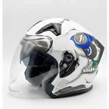 Vtr Kc-Çenesiz Vizörlü Yazlık Kask [KC528-1] Panda [m] E Belgeli