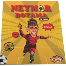 Renas Store Mey Ithalat® Neymar Çıkartmalı Maskeli Boyama Kitabı