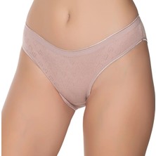 Gümüş 6092 12'li Kadın Jakarlı Kalp Desenli Bikini