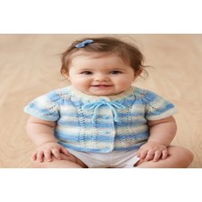 Güzel Kaman Renkli Bebek Yeleği Pamuklu ( Bebe Ipinden Yapıldı