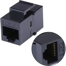 Renas Store Powermaster PM-25454 RJ45 Cat6 Dişi/dişi 8p-8c Ara Kaplin Coupler Adaptör Siyah