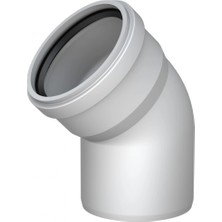 Renas Store Mey Ithalat® Pvc Atık Su Borusu 45 Derece 50 mm 10 Adet