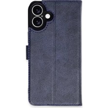 Renas Store Newface Apple iPhone 16 Plus Kılıf Trend S Plus Kapaklı Kılıf - Lacivert