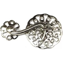 Renas Store Nikel 50 Adet Zamak Çengel Kilit 56X33 mm - Yuvarlak, Karşılıklı Mobilya, Dolap, Sandık, Kutu, Kapak Çengel Kilidi
