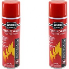 Renas Store 2 Adet Yangın Söndürücü - Yangın Savar Sprey 500ML + 500 ml  Ev - Ofis - Oto Araç   Ateş Boğucu Köpük Tabaka Oluşturur (5047)