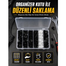 Renas Store Mey Ithalat® Profesyonel Oto Klips Tamir Seti 6 Farklı Model Plastik Sabitleme Pimi Organizer Kutulu