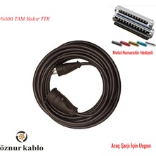 Öznur 3x2.5 mm Araç Şarj Uzatma Kablosu - Tüm Araçlar Için Uyumlu -Ttr Tambakır - Metal Numaratör Hediyeli