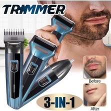 Renas Store 3 In 1 Saç Sakal Kesme Ense Burun Tıraş Makinesi Seti (5047)