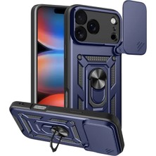 Renas Store Newface Apple iPhone 17 Pro Pars Lens Yüzüklü Silikon - Lacivert