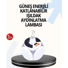 Renas Store Mey Ithalat® Katlanabilir 5 Kanatlı Solar LED Bahçe ve Kamp Lambası