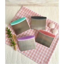 Renas Store Çelik Hamur Kesici Kazıyıcı Pasta Kek Dekorasyon Spatula Aleti Çok Renkli
