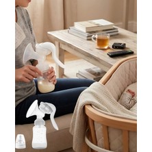 Renas Store Taşınabilir Manuel Göğüs Pompası Ayarlanabilir Vakumlu 180 ml Şişeli