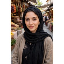 Beyce Başörtü Siyah Ince 1 Adet Kaliteli Kullanışlı Güzel Şık
