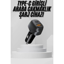Renas Store Araç Içi Şarj Cihazı 38W Güç Kapasiteli Type-C Girişli Araba Çakmaklık