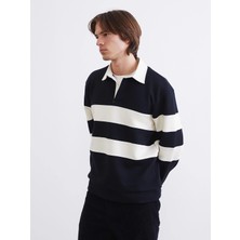 Lc Waikiki Yeni Sezon Polo Yaka Çizgili Erkek Sweatshirt