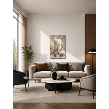 Zera Wall Mdf Tablo Beyaz Diş ve Akışkan Kristal Detaylı Soyut Tasarım – Diş Kliniği, Muayenehane ve Ofis Duvar Dekorasyonu