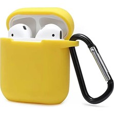Renas Store Newface Apple Airpods 2 (2.nesil) Sert Silikon Kılıf - Sarı