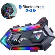 Renas Store Mey Ithalat® Bluetooth 5.3 Motosiklet Kask Intercom Gürültü Engelleyici Su Geçirmez Kulaklık