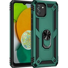 Renas Store Newface Samsung Galaxy A03 Kılıf Sofya Yüzüklü Silikon Kapak - Yeşil