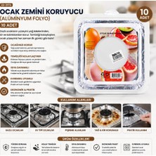 Renas Store 10PCS 20.5cm Ocak Zemini Koruyucu Alüminyum Folyo (5047)