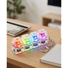 Renas Store Mey Ithalat® Işıklı Klavye-Stres Giderici Anahtarlık - Blue Switch
