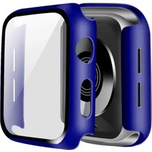 Renas Store Newface Apple Watch 38MM Camlı Kasa Ekran Koruyucu - Lacivert