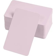 Luord-Store Boş Kelime Kartları 5x8 cm - 50 Adet Oval Kenarlı | Tabu &amp; Not Kartları - Pembe