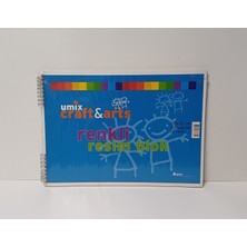 Umix Craft & Arts Spiralli Renkli Resim Defteri 25X35 cm 30 Yaprak 12 Renk