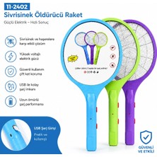 Renas Store Renkli Raket Modeli Elektronik Sinek Öldürücü Cız Makine Herhangi Bir Renk Gönderilir (5047)