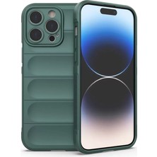 Renas Store Newface Apple iPhone 14 Pro Kılıf Optimum Silikon - Koyu Yeşil