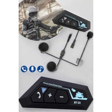Renas Store Mey Ithalat® Kask Kulaklık Bluetooth Motosiklet Kulaklık Intercom Su Geçirmez