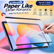Monsgeek Ipad A16 11. Nesil / 10. Nesil 10.9 Inç Uyumlu Manyetik Kağıt Hisliyatlı Ekran Koruyucu