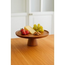 Kap Kaç Akasya Ayaklı Sunumluk & Sunum Tabağı & Sunum Servisi 30X30X10 cm