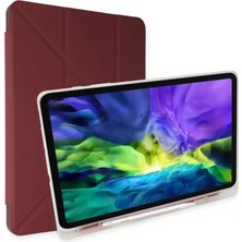 Renas Store Newface Apple iPad 10.2 (8.nesil) Kılıf Kalemlikli Mars Tablet Kılıfı - Mürdüm