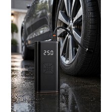 Renas Store Mey Ithalat® Kablosuz Lastik Şişirme Kompresörü Dijital Ekranlı Powerbank Özellikli Hava Pompası