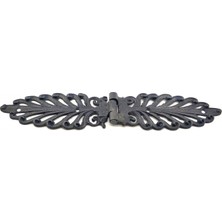 Renas Store Antika Tarz Dekoratif Pirinç Yaprak Desenli Menteşe - 55X265 Mm, Oksit